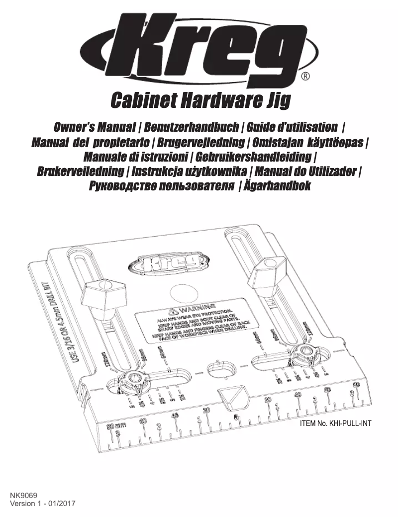 Page n°1 - Manuel utilisateur Kreg Cabinet Hardware Jig