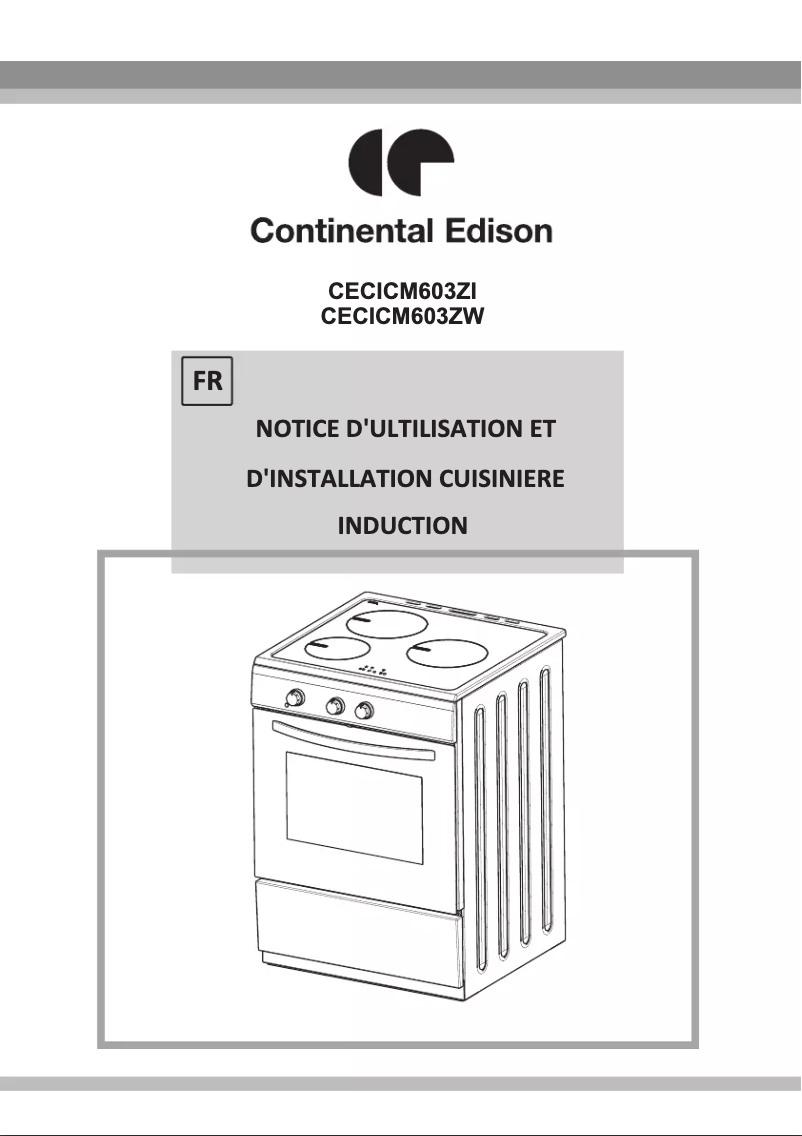 Page 1 de la notice Manuel utilisateur Continental Edison CECICM603ZW