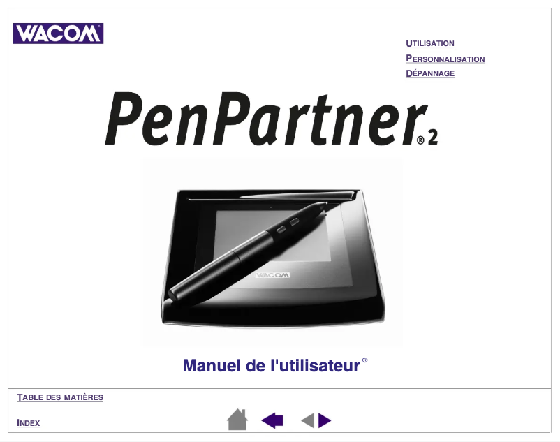 Image de la première page du manuel de l'appareil Penpartner 2