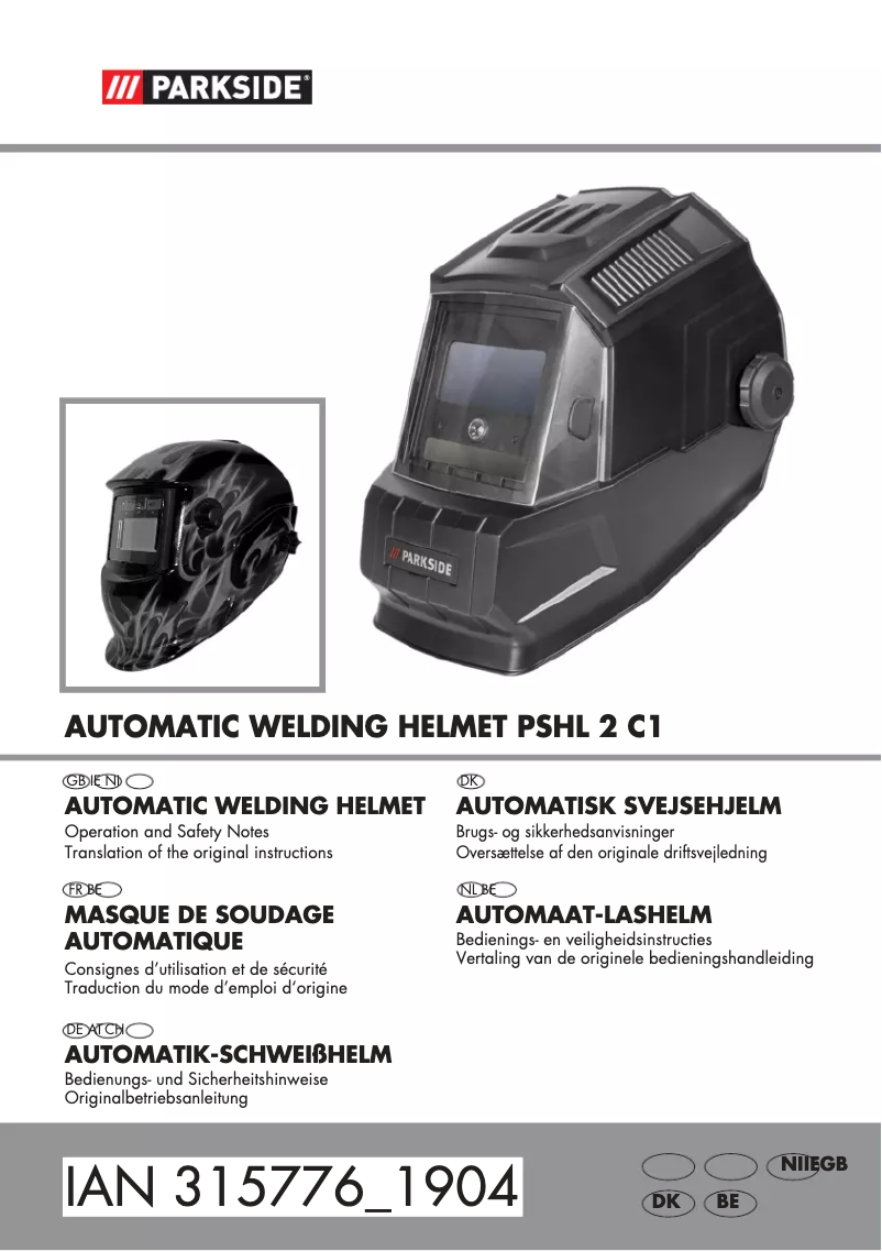 Page n°1 - Manuel utilisateur Parkside PSHL 2 C1