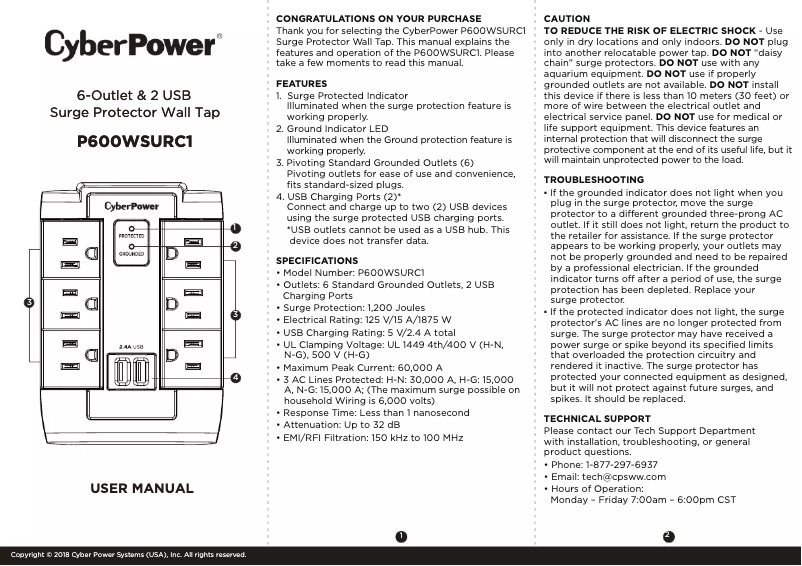 Image de la première page du manuel de l'appareil Home Office P600WSURC1
