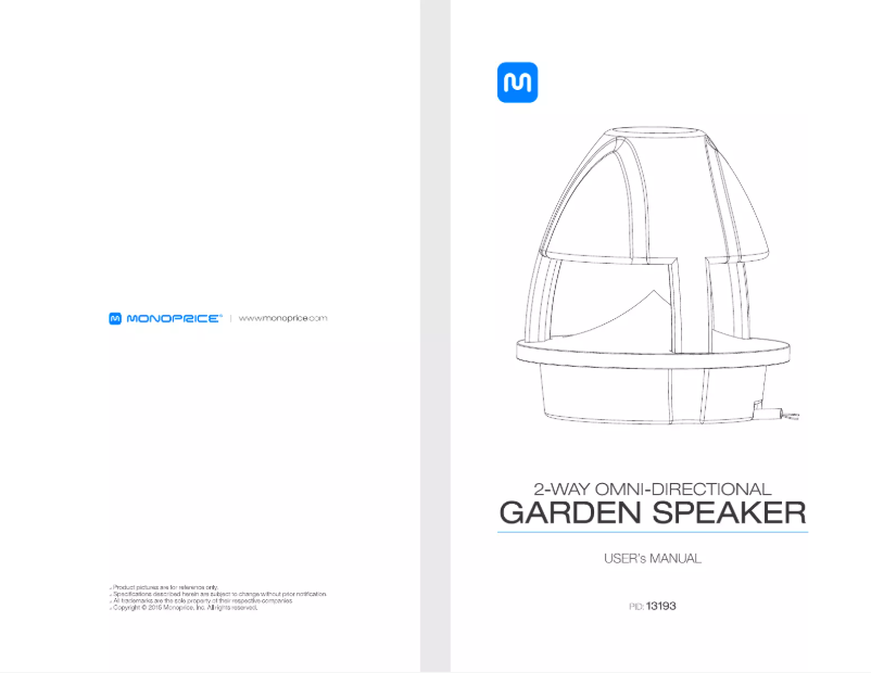Page 1 de la notice Manuel utilisateur Monoprice 13193