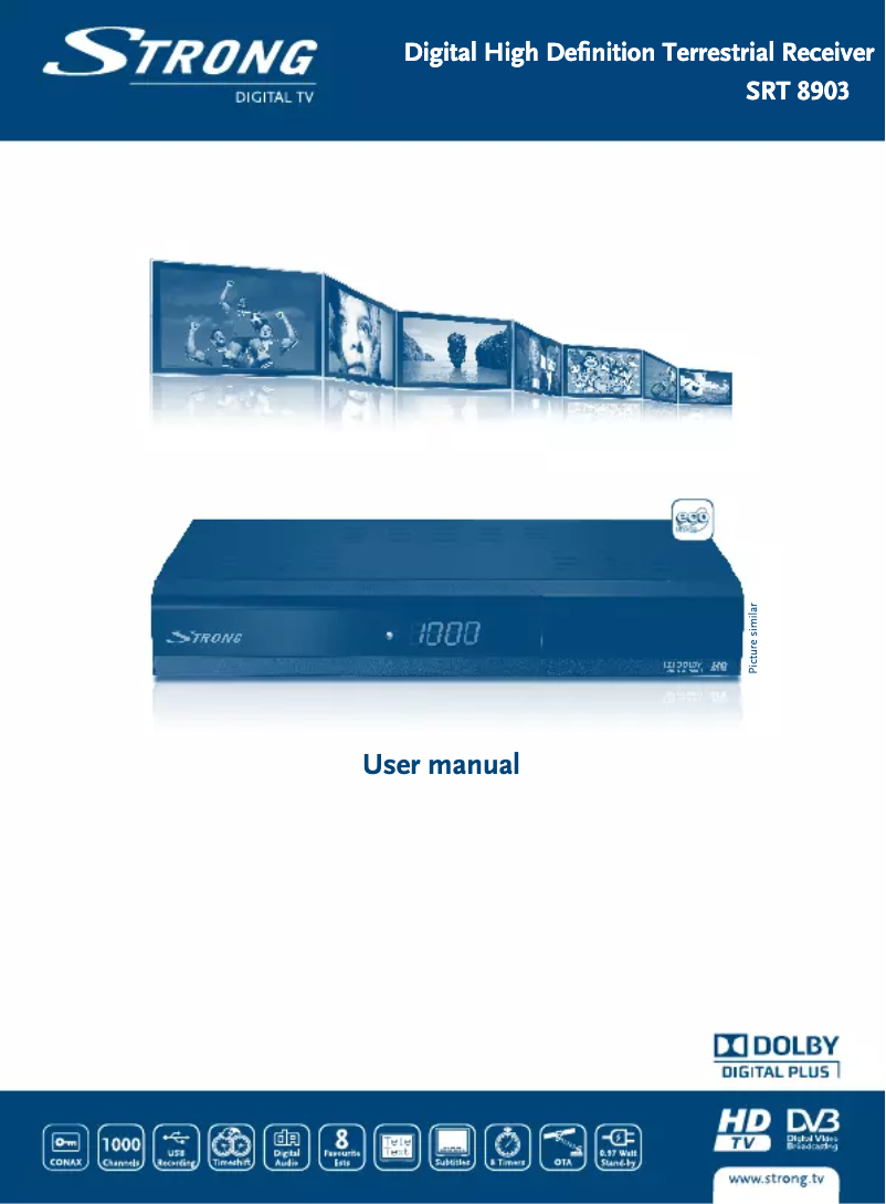 Page n°1 - Manuel utilisateur Strong SRT 8903