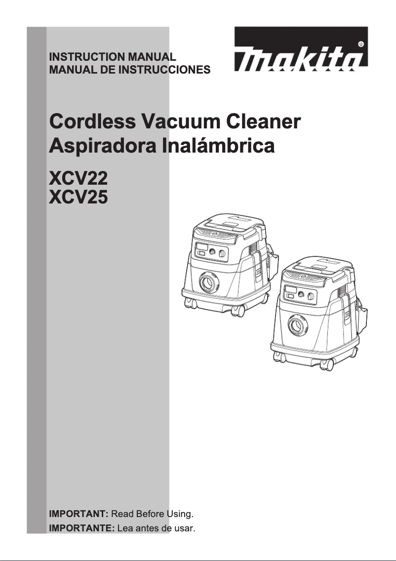 Image de la première page du manuel de l'appareil XCV22