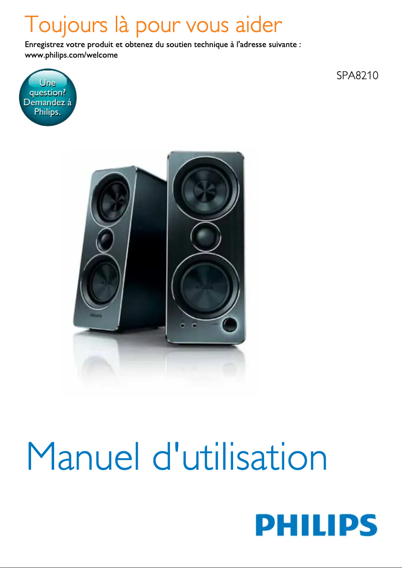 Page n°1 - Manuel utilisateur Philips SPA8210