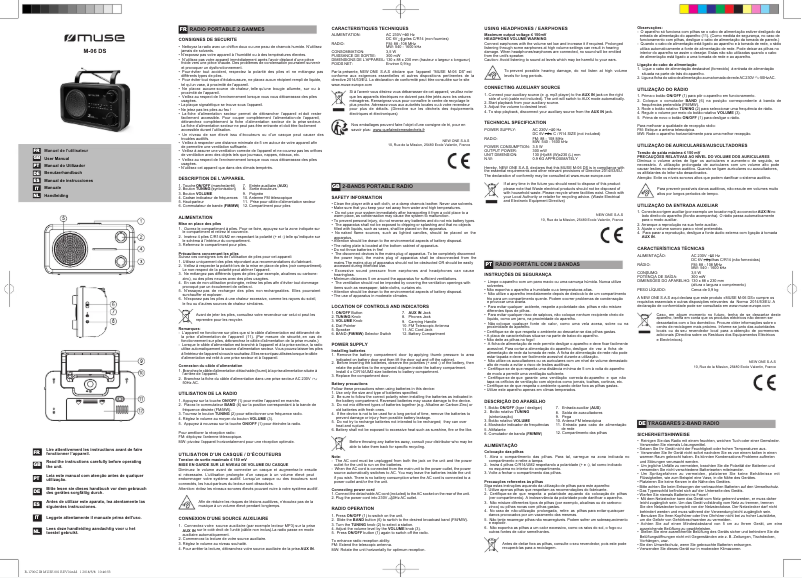 Imagen de la primera página del manual del dispositivo M-06 DS