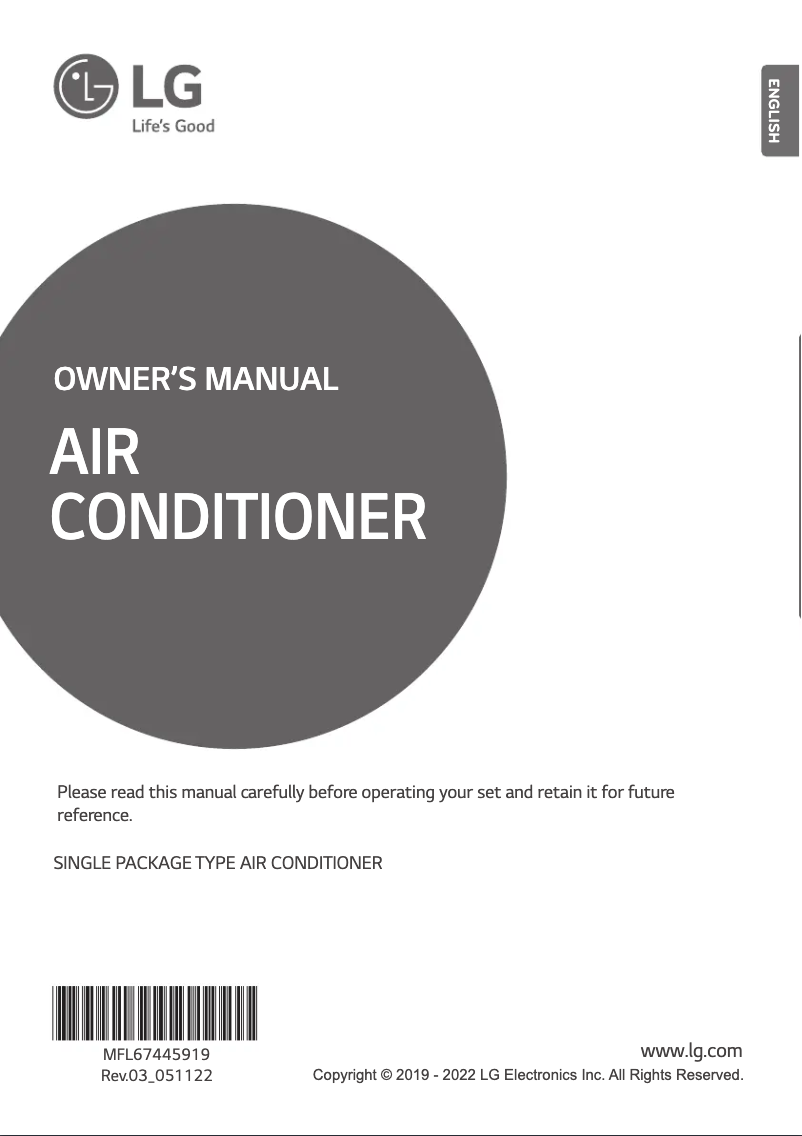 Page 1 de la notice Manuel utilisateur LG AK-W240LH00
