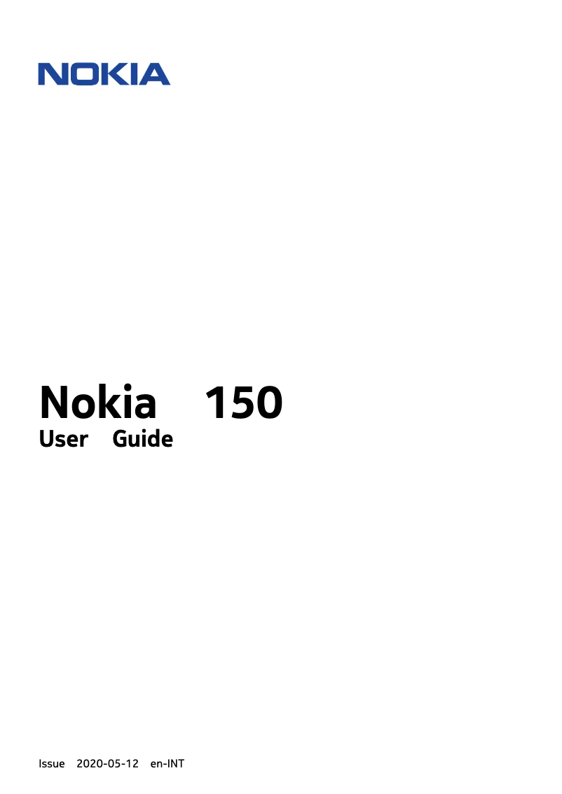 Page 1 de la notice Manuel utilisateur Nokia 150 Dual SIM