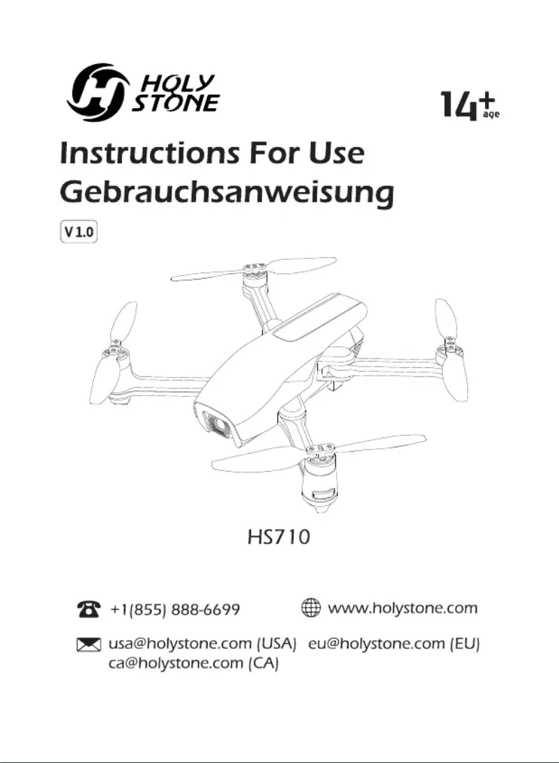 Page 1 de la notice Manuel utilisateur Holy Stone HS710