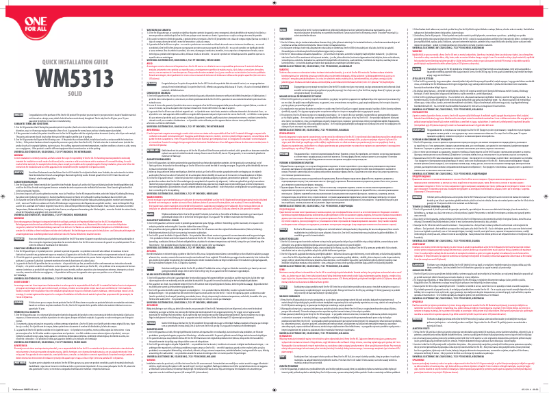 Imagen de la primera página del manual del dispositivo WM 5313