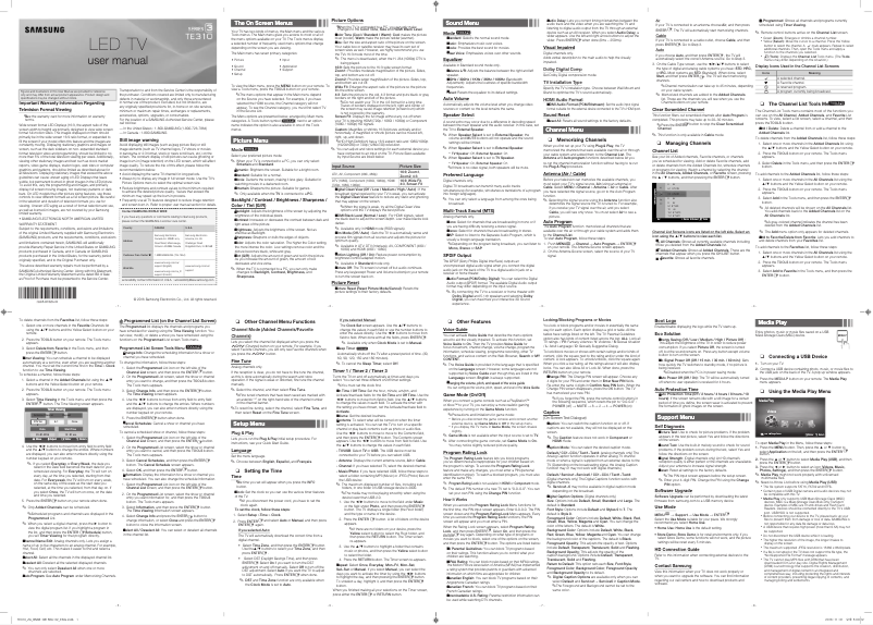 Page 1 de la notice Manuel utilisateur Samsung LT24E310ND/ZA