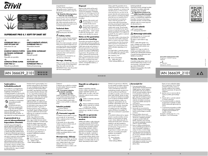 Image de la première page du manuel de l'appareil IAN 366639