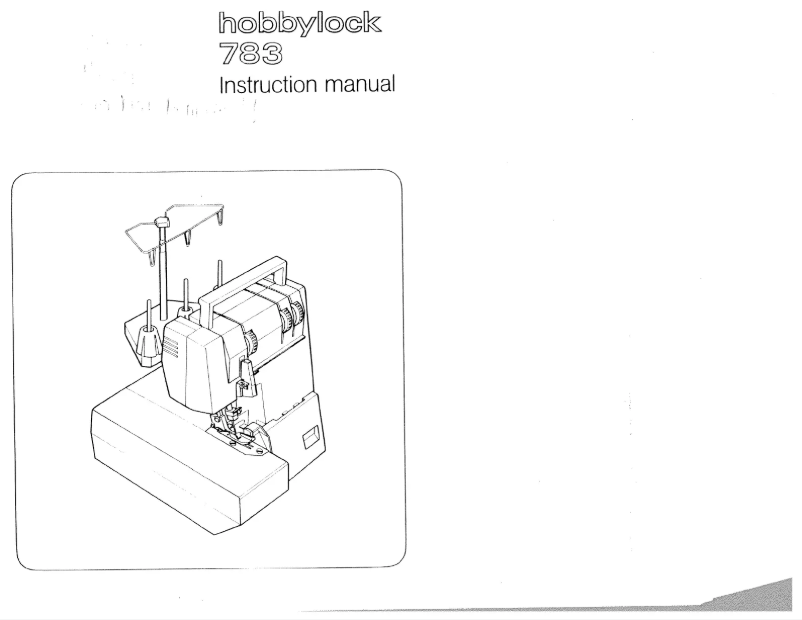 Image de la première page du manuel de l'appareil hobbylock 783