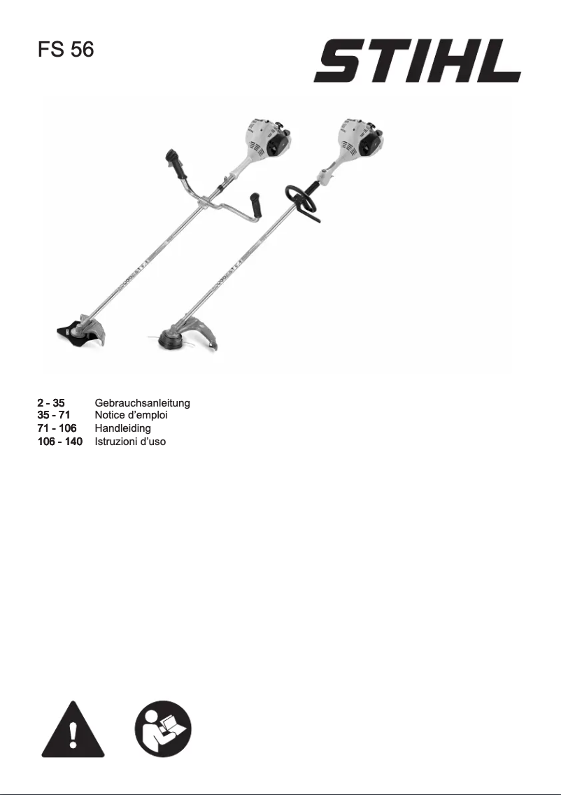 Page 1 de la notice Manuel utilisateur Stihl FS 56 R