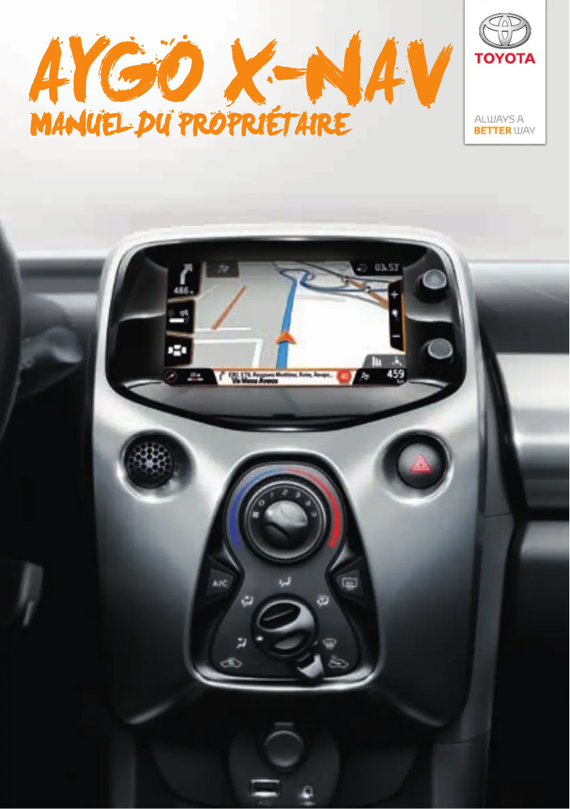 Image de la première page du manuel de l'appareil Aygo X-Nav