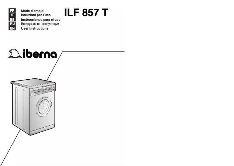 Page n°1 - Manuel utilisateur Iberna ILF 857 T