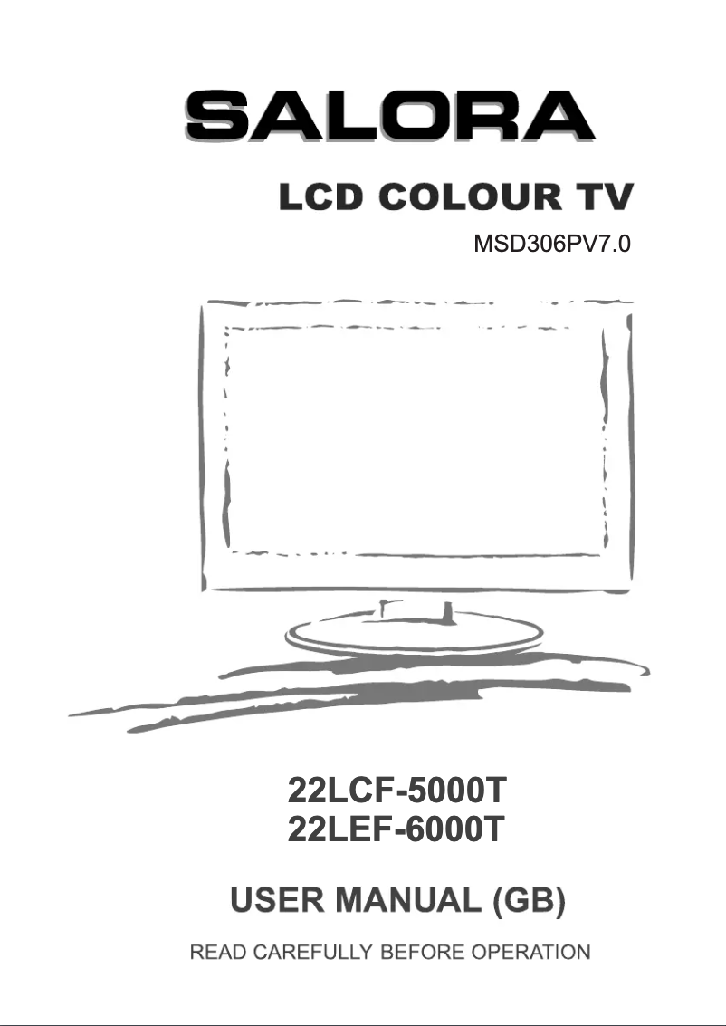 Image de la première page du manuel de l'appareil 22LED-6000T