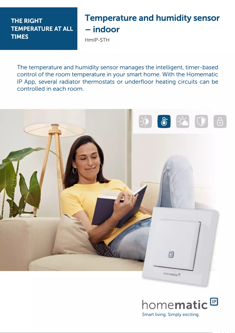 Image de la première page du manuel de l'appareil HmIP-STH