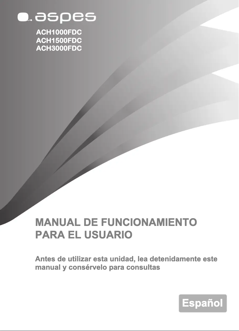 Page 1 de la notice Manuel utilisateur Aspes ACH1500FDC