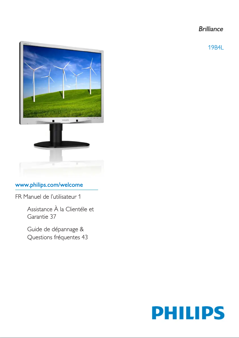 Page 1 de la notice Manuel utilisateur Philips Brilliance 19B4LPCS