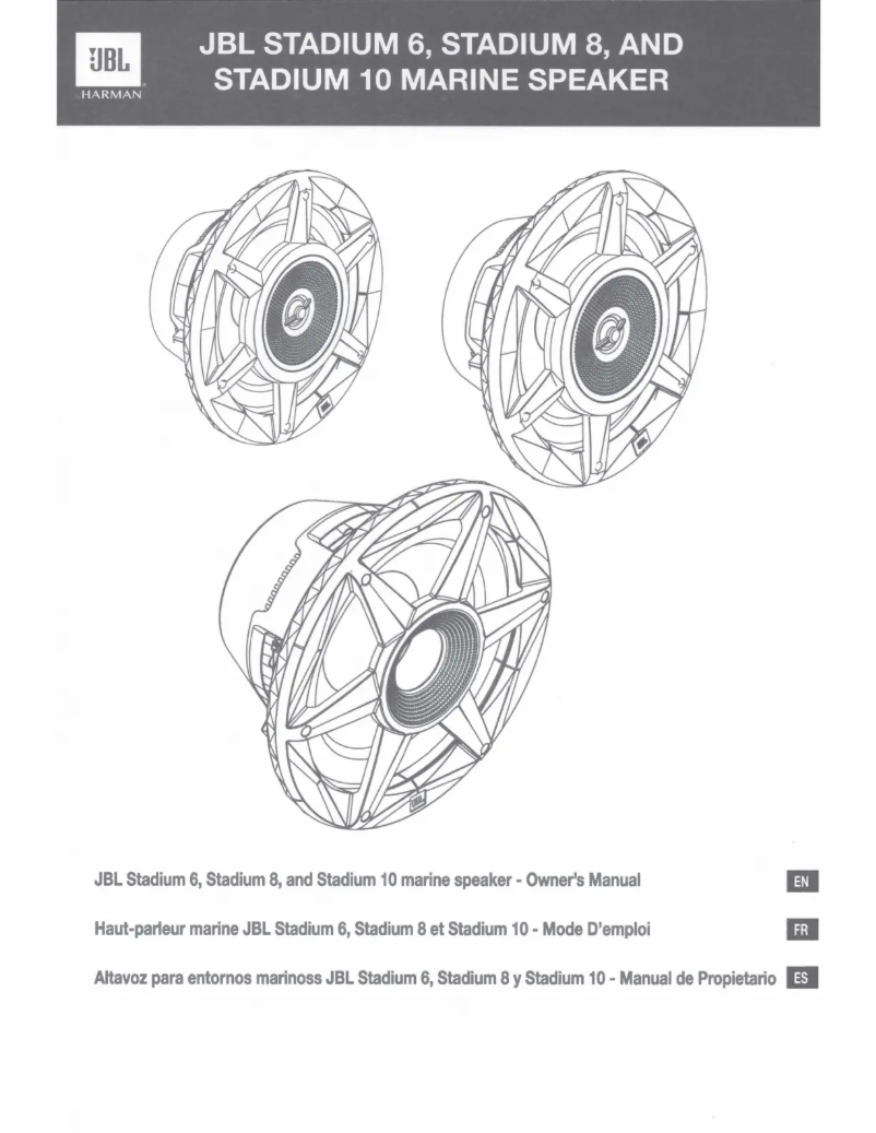 Page n°1 - Manuel utilisateur JBL Stadium MB8030AM