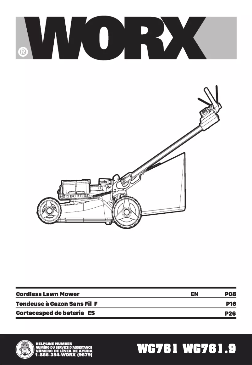 Page n°1 - Manuel utilisateur Worx WG761