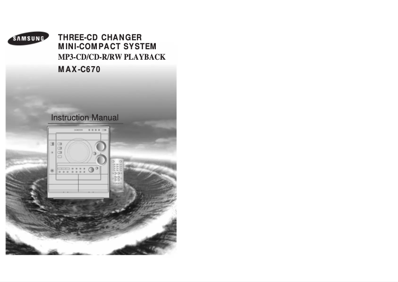 Page 1 de la notice Manuel utilisateur Samsung MAX-C670