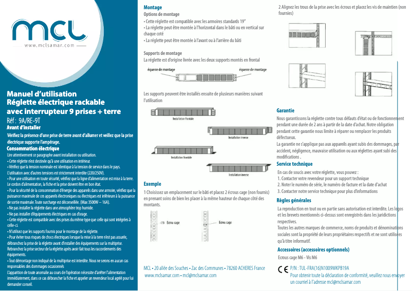 Image de la première page du manuel de l'appareil 9A/RE-9T