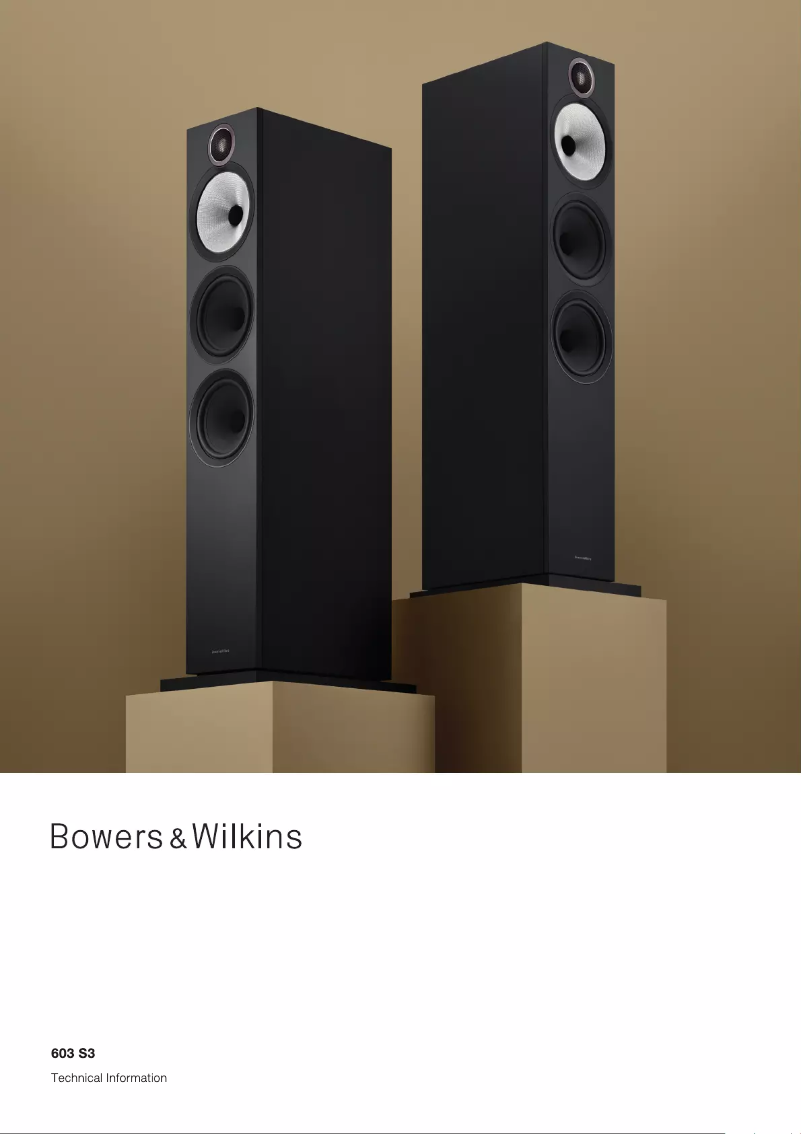 Página 1 del manual Ficha técnica Bowers & Wilkins 603 S3