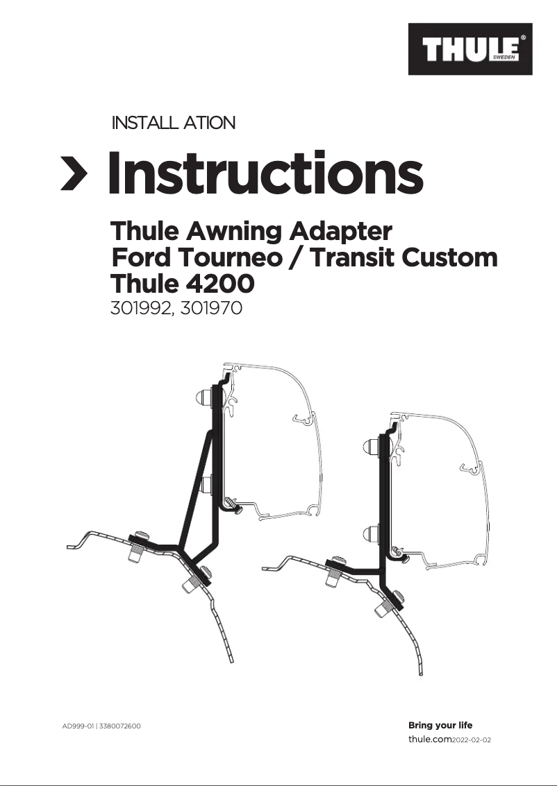 Page n°1 - Manuel utilisateur Thule Adapter 301992