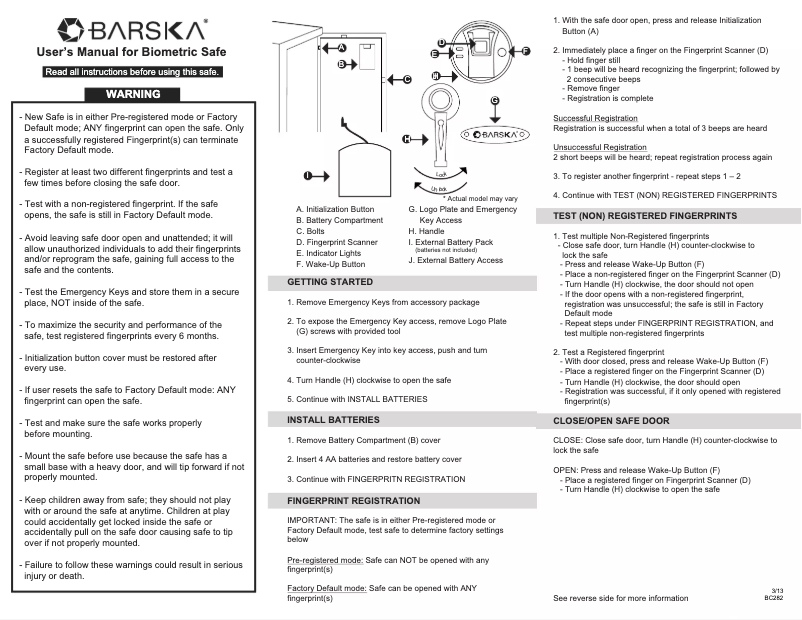 Página 1 del manual Manual de usuario Barska AX11650