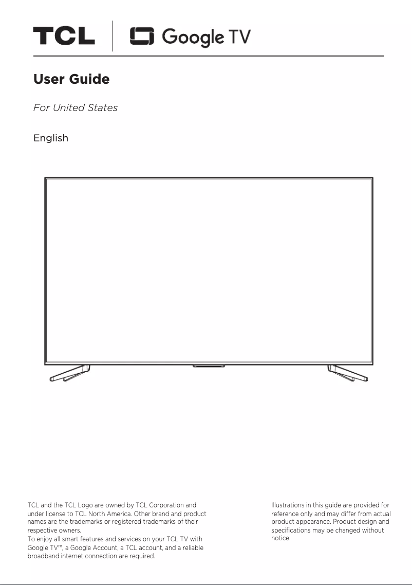 Page 1 of the manual User Manual TCL 75Q750G