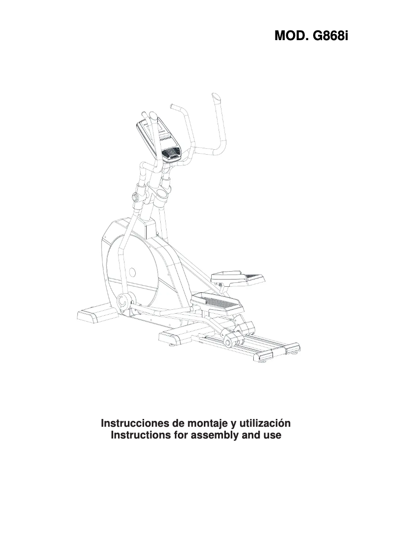 Page 1 de la notice Manuel utilisateur BH Fitness I.FDC20 Studio G868I