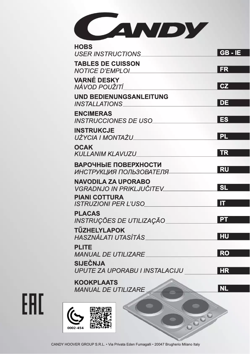 Page n°1 - Manuel utilisateur Candy PLE 64 X