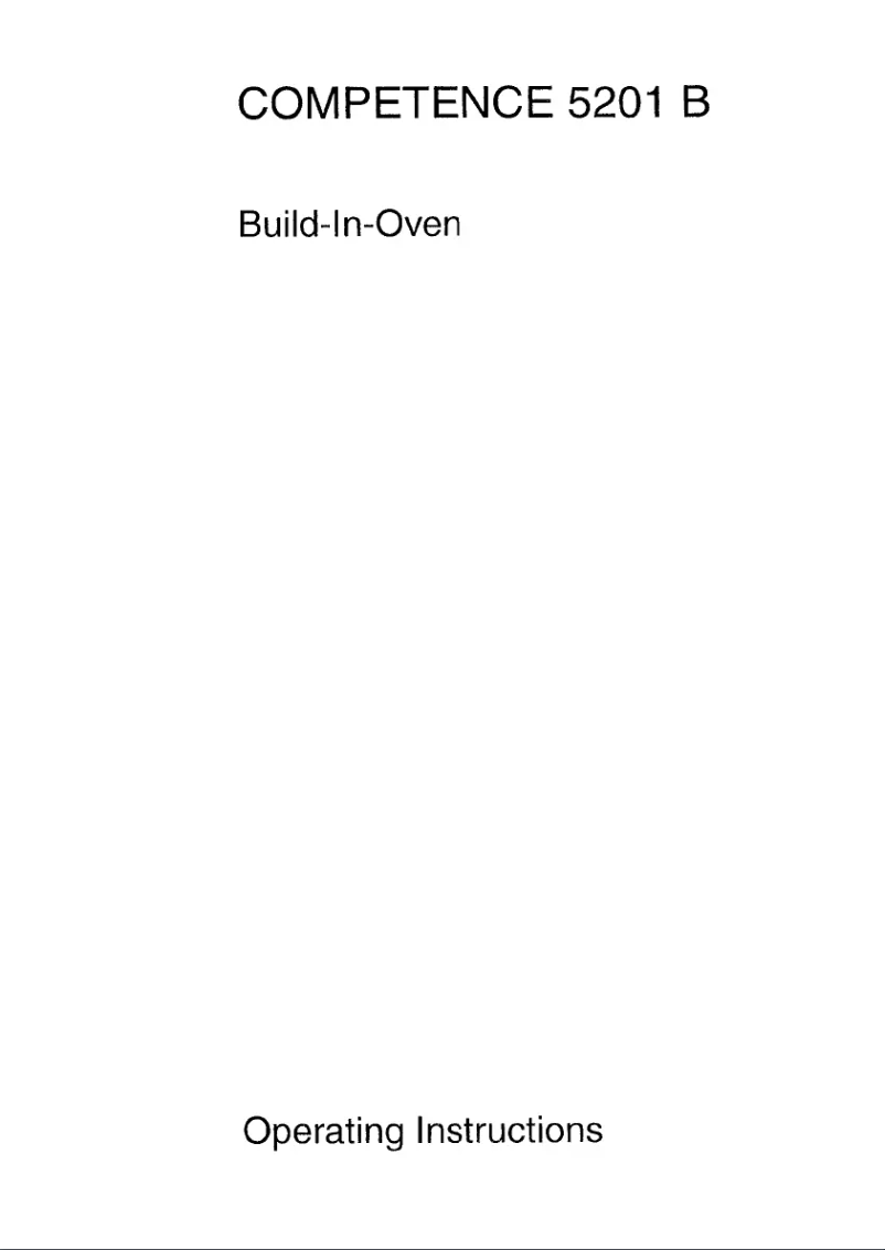 Page 1 de la notice Manuel utilisateur AEG Competence 5201 B d