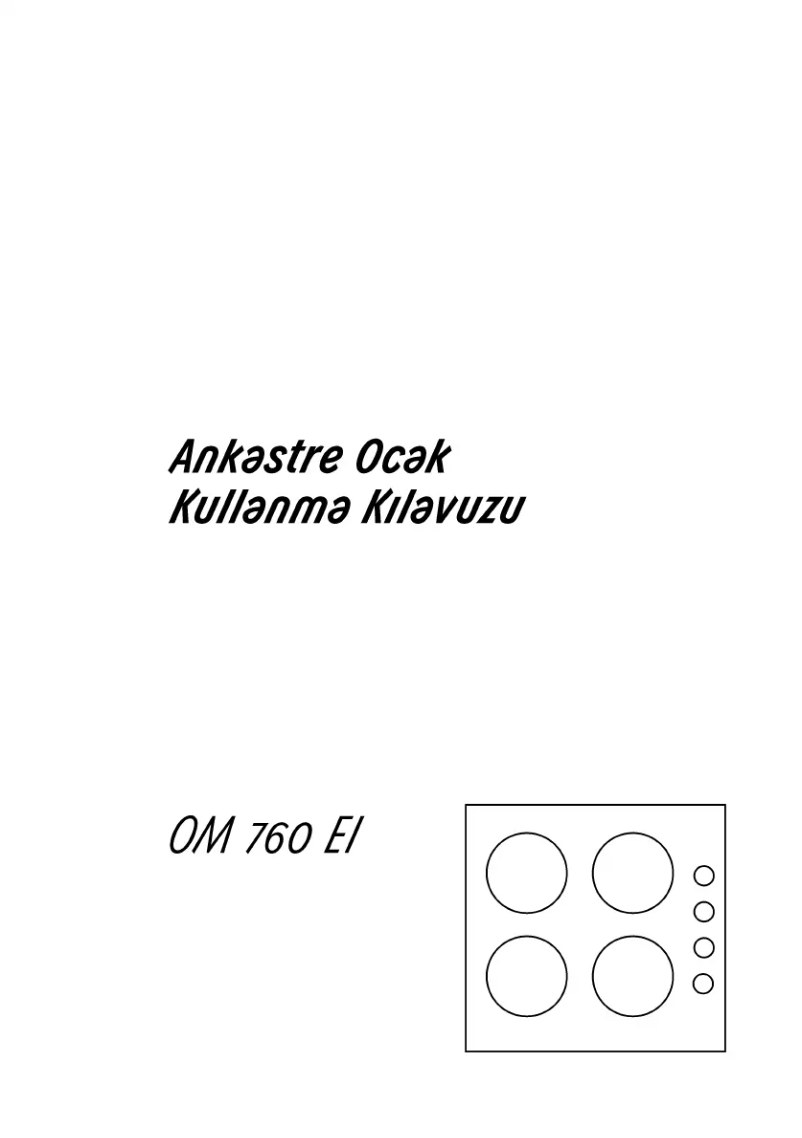 Page n°1 - Manuel utilisateur Arçelik OM 760 EI