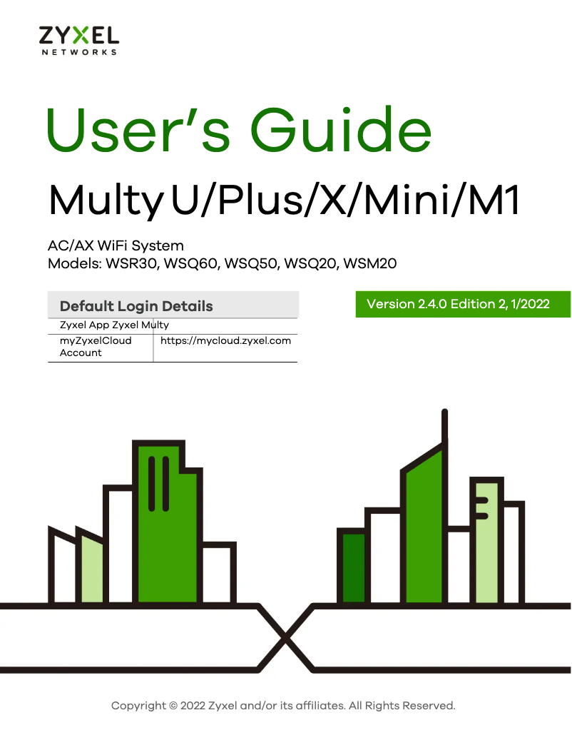 Page n°1 - Manuel utilisateur ZyXEL Multy M1 WSM20