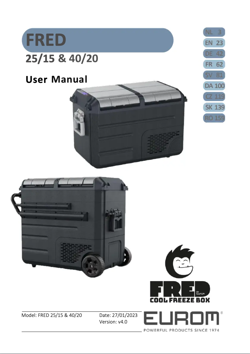 Página 1 del manual Manual de usuario Eurom Fred 40
