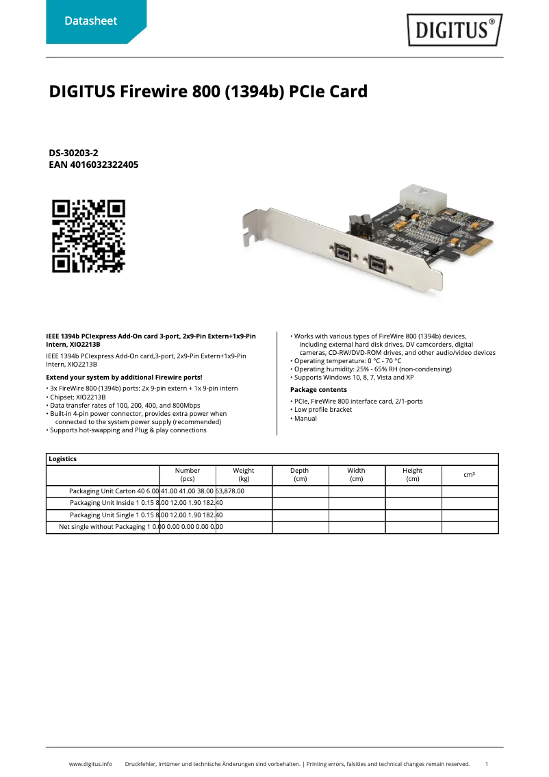 Página 1 del manual Ficha técnica Digitus DS-30203-2