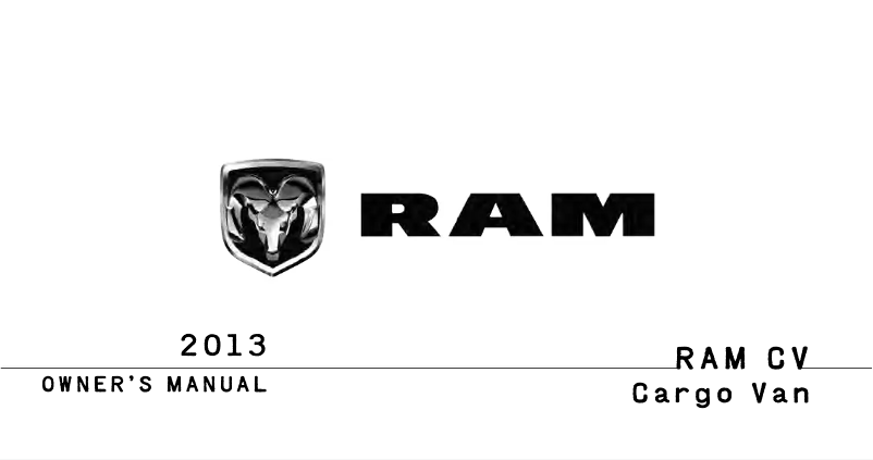 Page 1 de la notice Manuel utilisateur RAM C/V (2013)