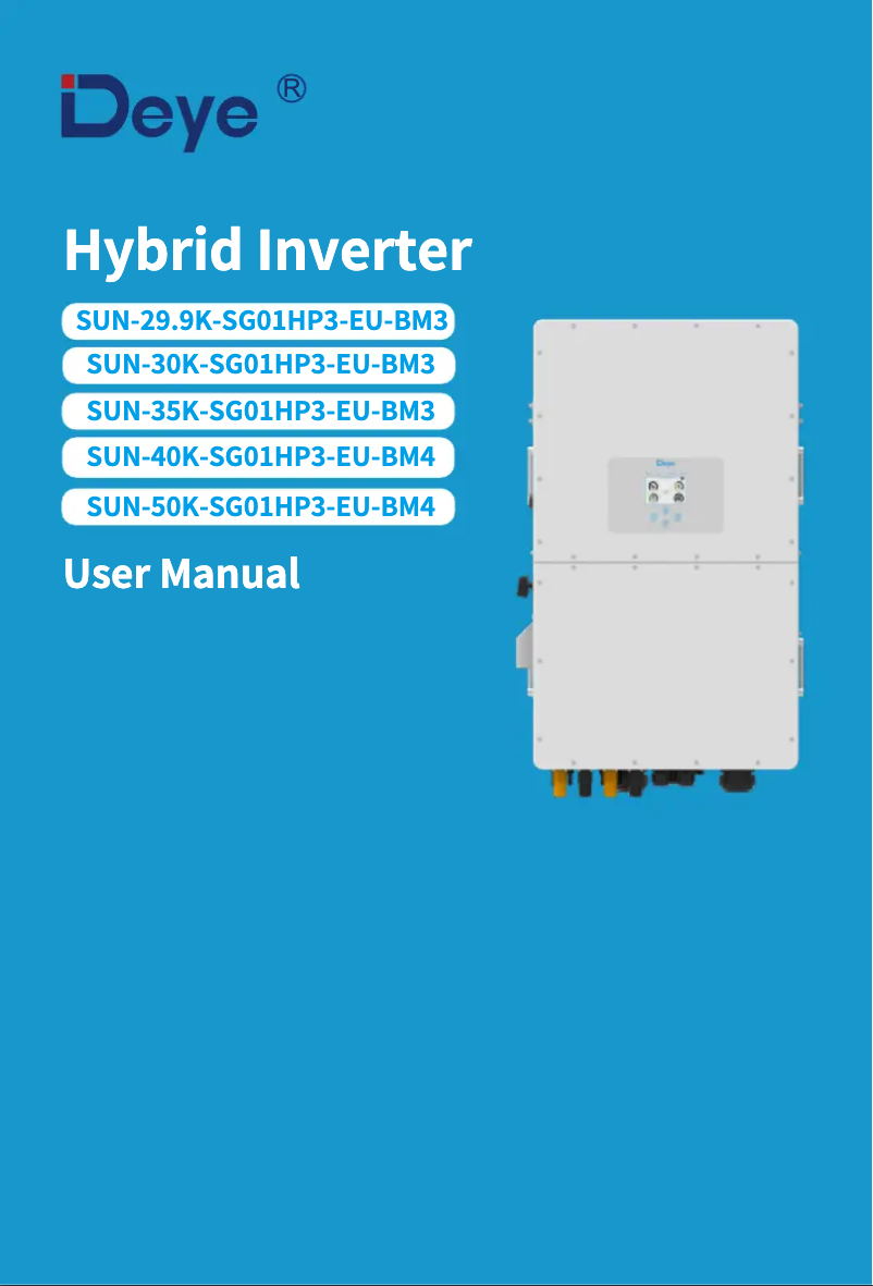Image de la première page du manuel de l'appareil SUN-50K-SG01HP3-EU-BM4
