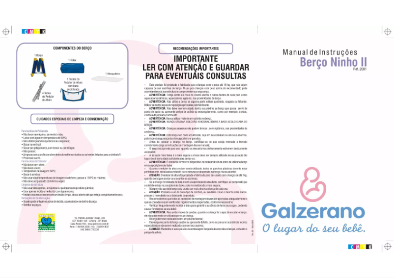 Page 1 de la notice Manuel utilisateur Galzerano Ninho II