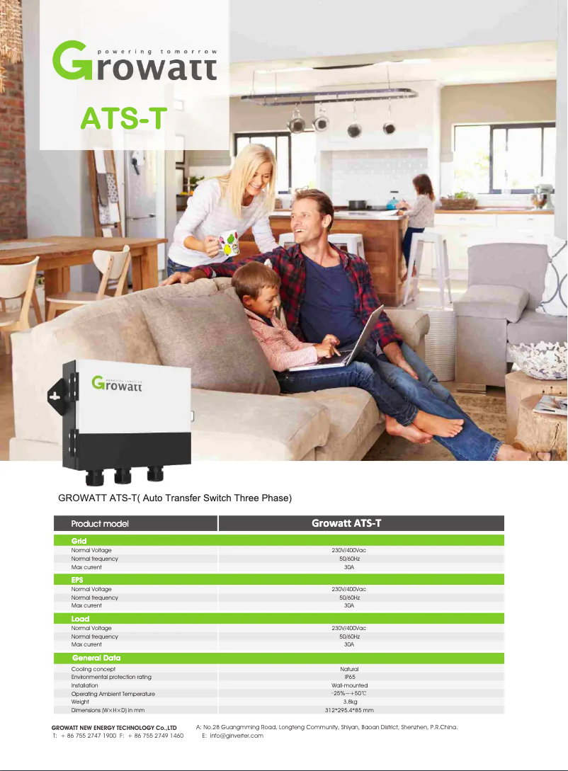 Imagen de la primera página del manual del dispositivo ATS-S