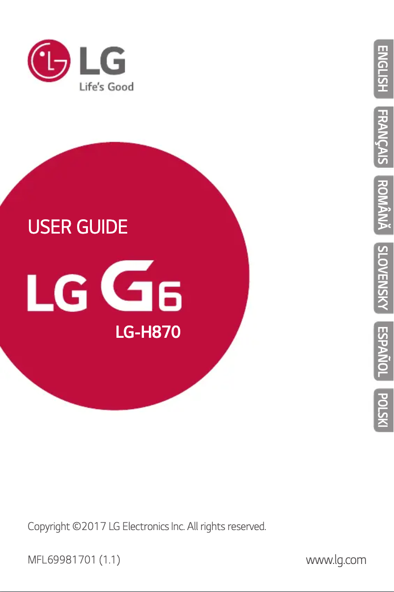 Page n°1 - Manuel utilisateur LG LG-H870