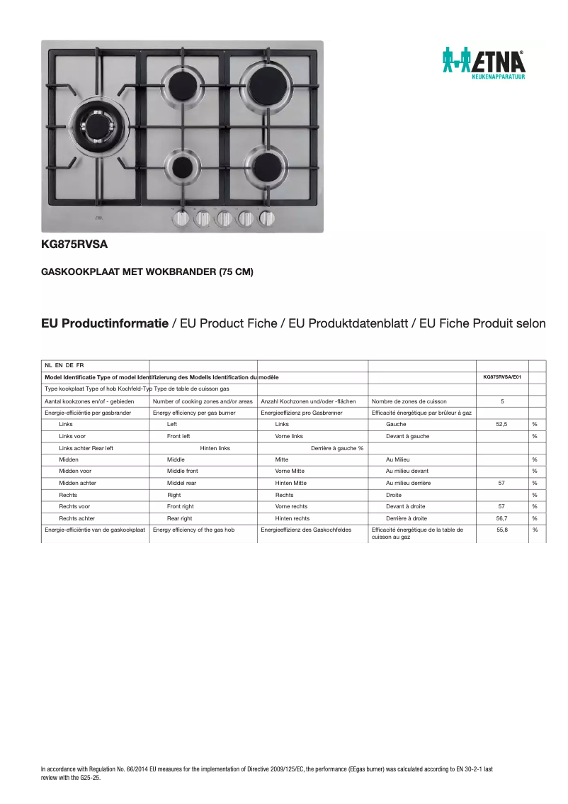 Image de la première page du manuel de l'appareil KG875RVSA