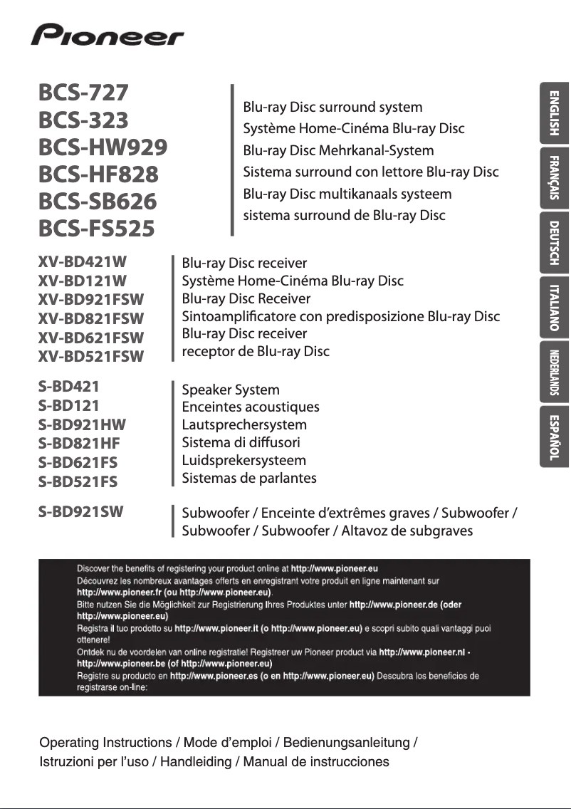 Page n°1 - Manuel utilisateur Pioneer BCS-727