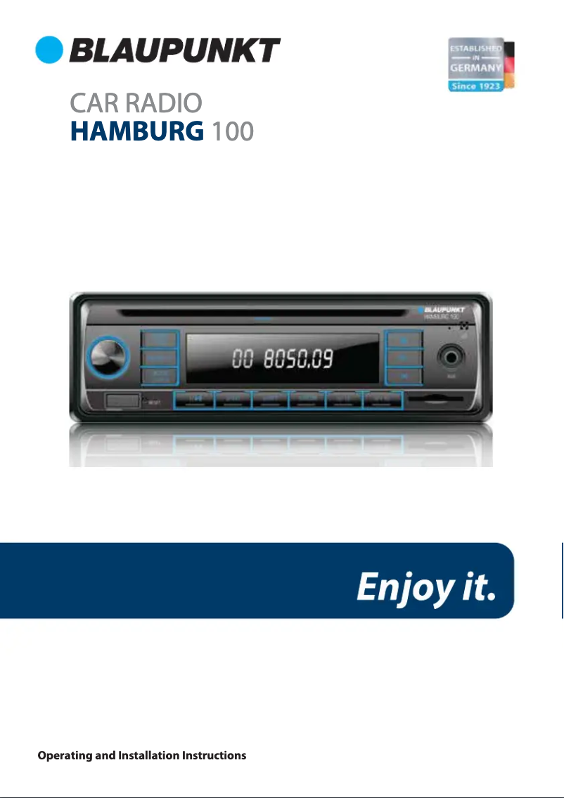Página 1 del manual Manual de usuario Blaupunkt Hamburg 100