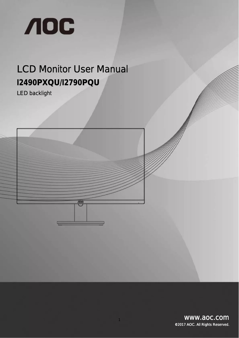 Page n°1 - Manuel utilisateur AOC I2490PXQU