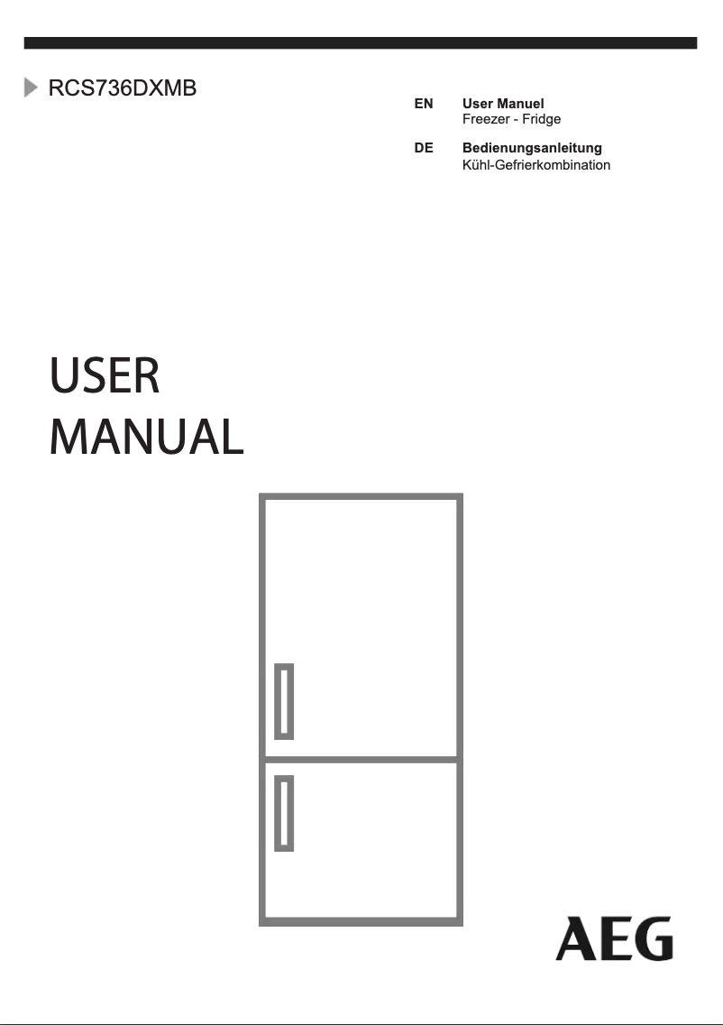 Page n°1 - Manuel utilisateur AEG RCS736DXMB