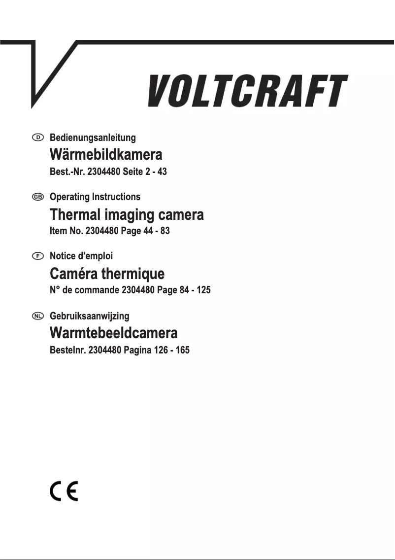 Page 1 de la notice Manuel utilisateur Voltcraft WB-500